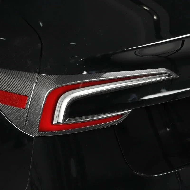 Carbon Fiber Tail Light Frame (2PCS) Rear Accent Upgrade – Tesla Model 3 Highland 2024+ - Exotics Carbon Design