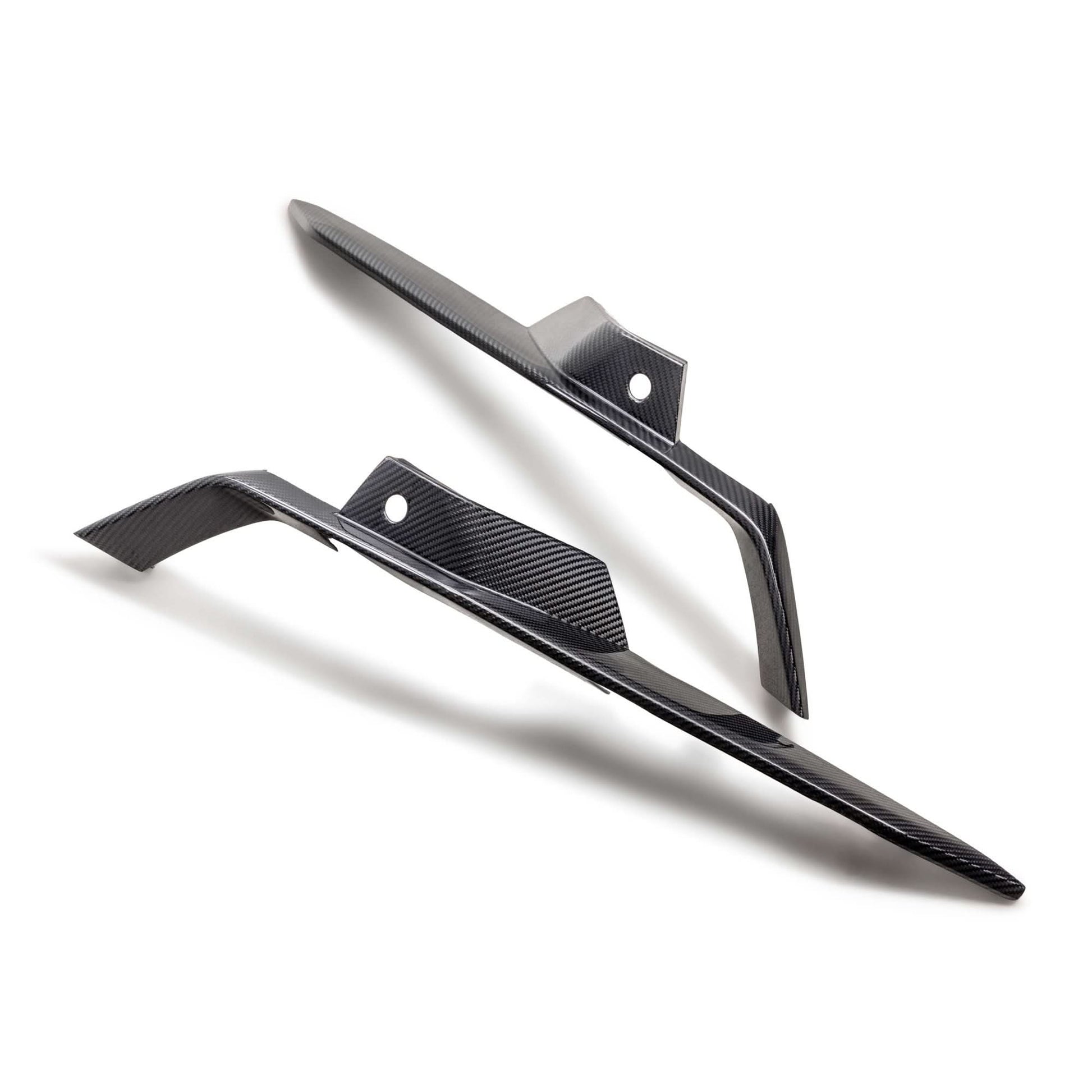 Carbon Fiber Upper Grille Deflector Trims - Chevrolet Corvette C8 Z06 - Exotics Carbon Design