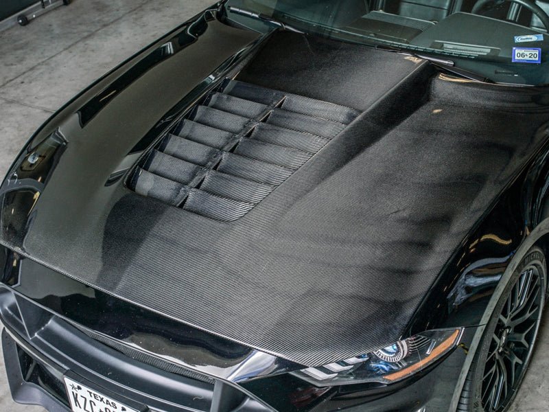 Carbon Fiber Vented Hood - Ford Mustang S550.1/S550.2 (2015–2023) - Exotics Carbon Design