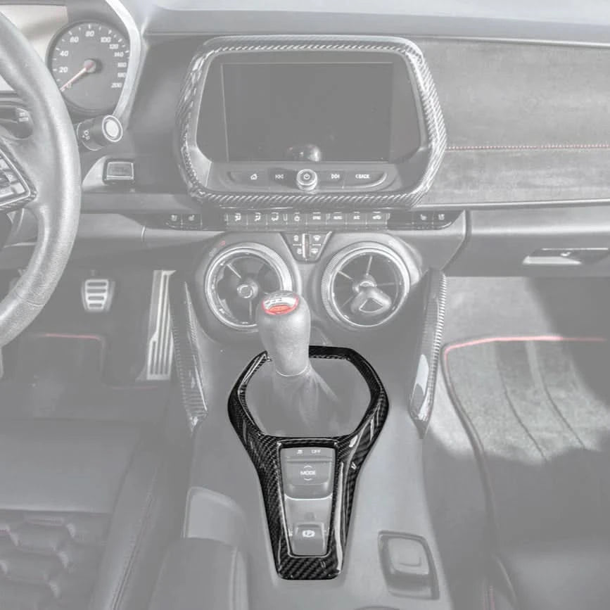 Chevrolet Camaro 6th Gen – Carbon Fiber Center Console Cover - Exotics Carbon Design