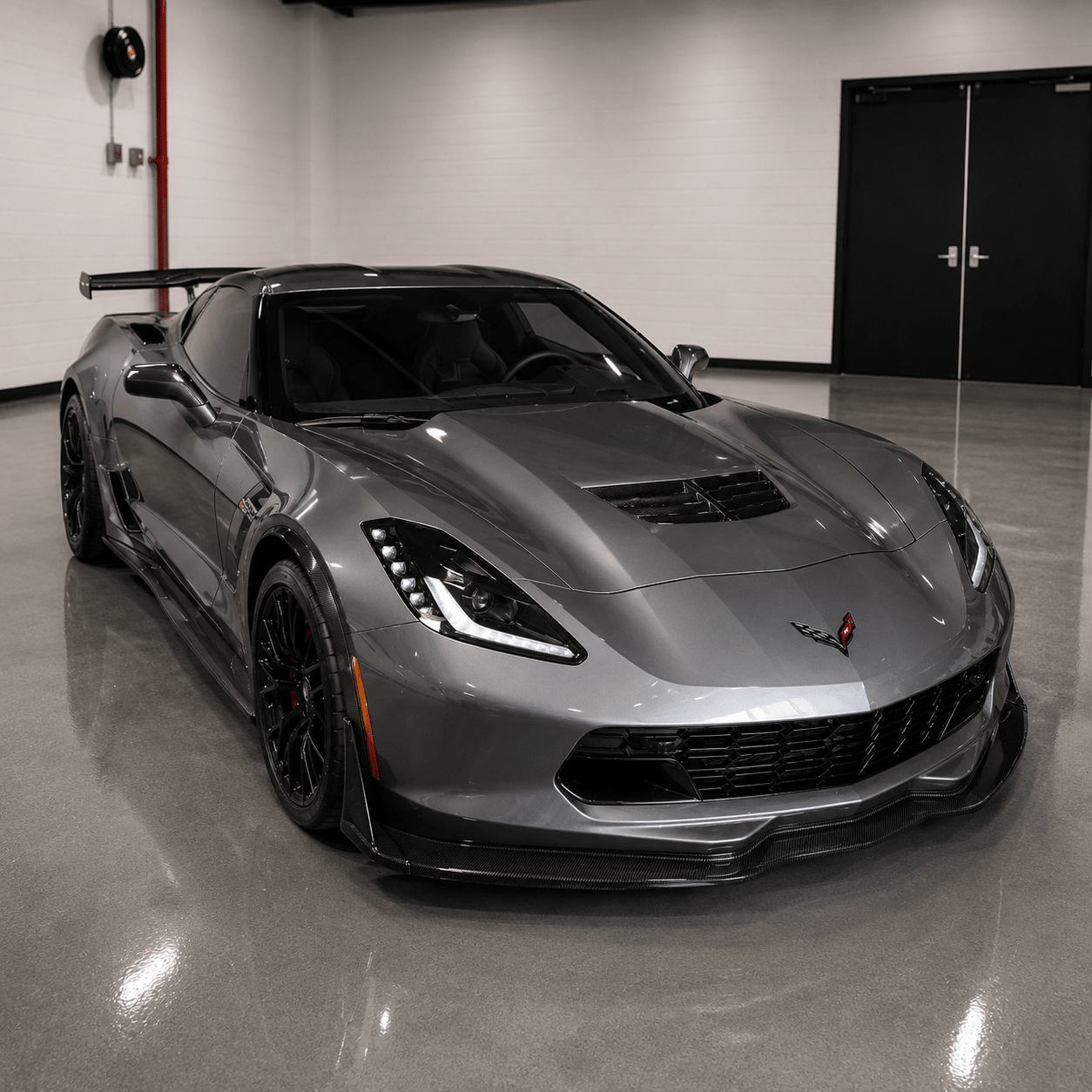 Chevrolet Corvette C7 Carbon Fiber Front Air Dam Lip - Exotics Carbon Design