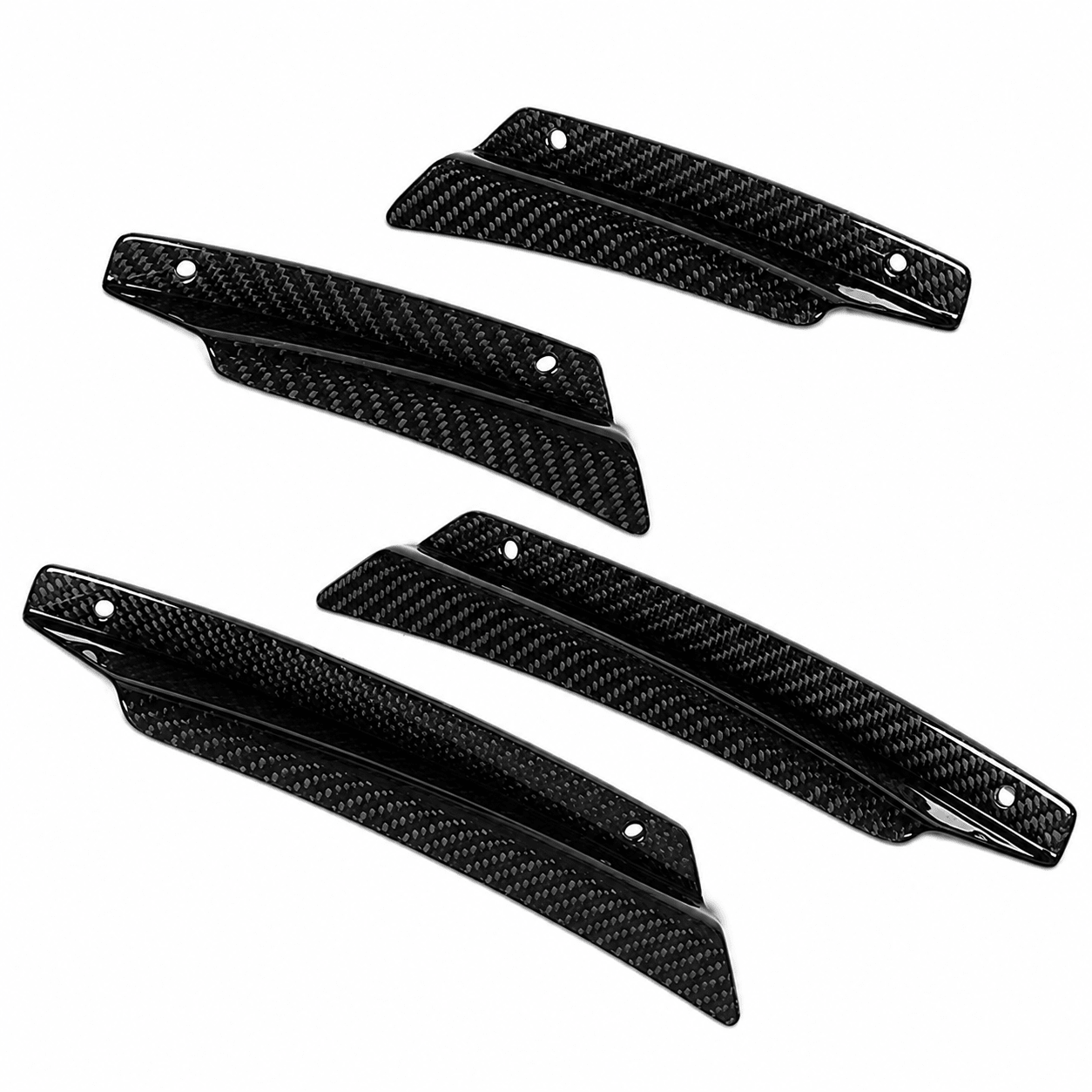 Chevrolet Corvette C7 Carbon Fiber Front Bumper Canards (4-Piece Set) - Exotics Carbon Design