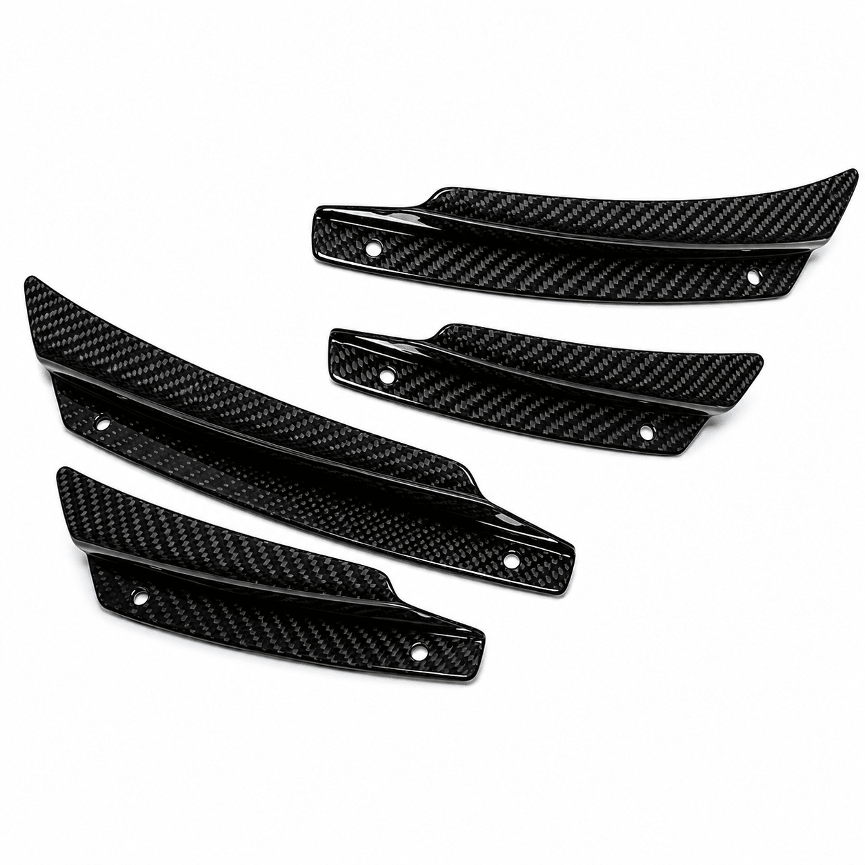 Chevrolet Corvette C7 Carbon Fiber Front Bumper Canards (4-Piece Set) - Exotics Carbon Design