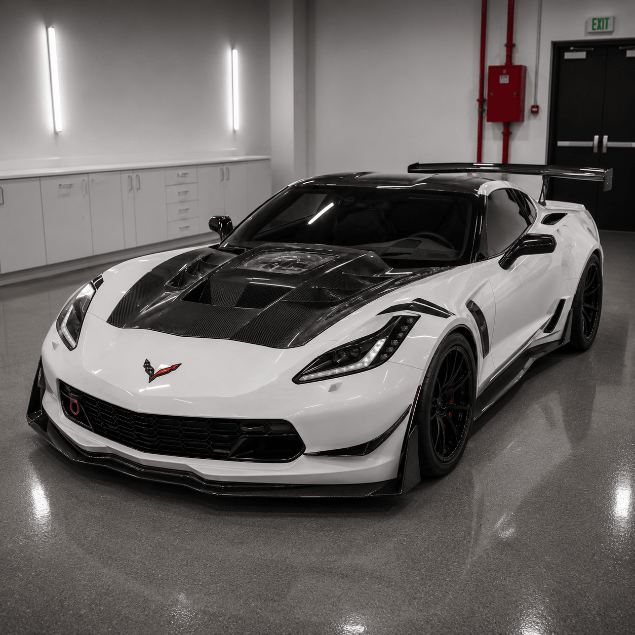 Chevrolet Corvette C7 - Carbon Fiber Vented Front Hood - Exotics Carbon Design