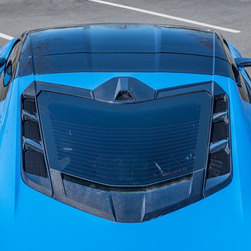 Chevrolet Corvette C8 - 4-Piece Carbon Fiber Rear Decklid Hatch Vent & Lower Trim - Exotics Carbon Design