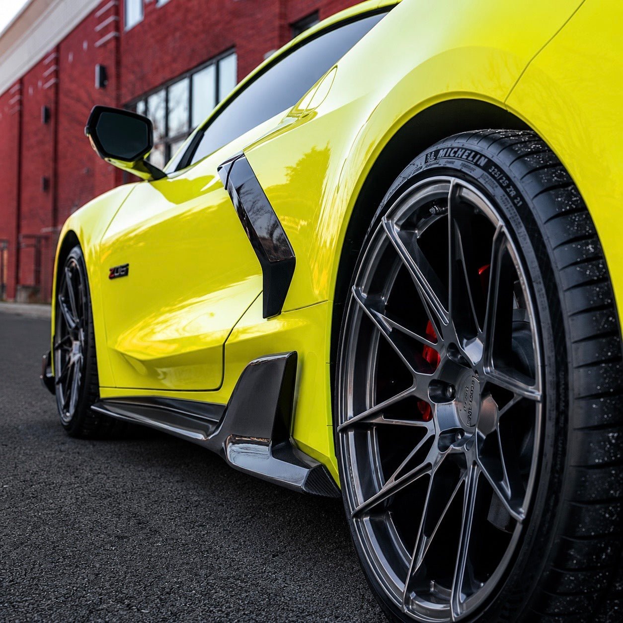 Chevrolet Corvette C8 AD Style Carbon Fiber Side Skirts - Exotics Carbon Design