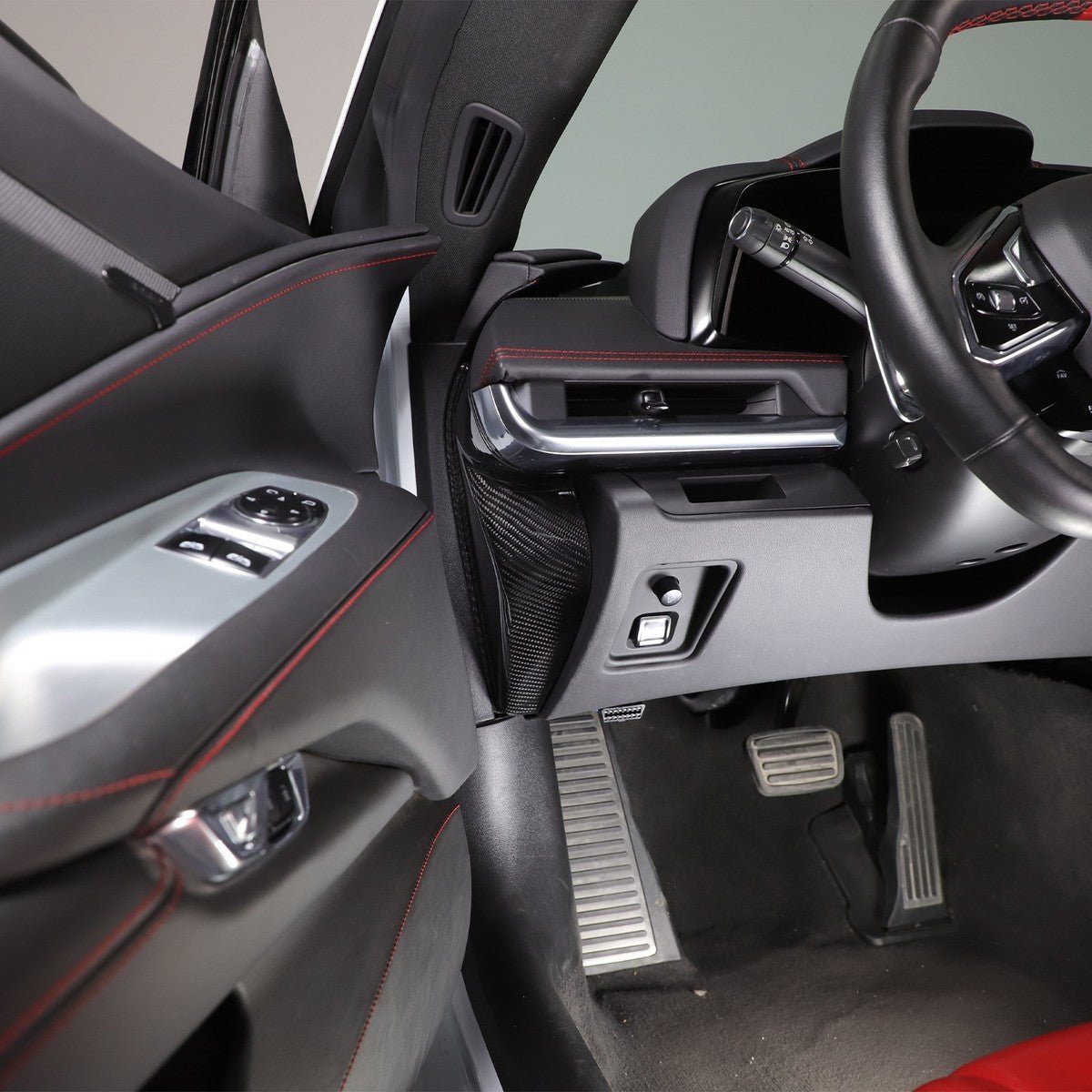 Chevrolet Corvette C8 - Carbon Fiber Dashboard Side Trim Covers - Exotics Carbon Design