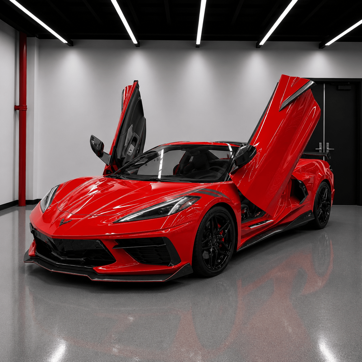 Chevrolet Corvette C8 Carbon Fiber Front Splitter - Exotics Carbon Design