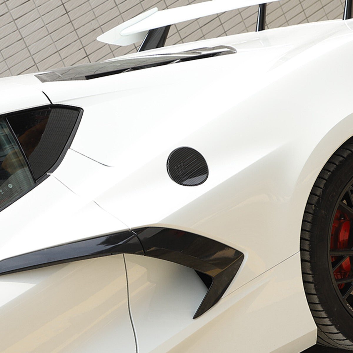 Chevrolet Corvette C8 - Carbon Fiber Fuel Door Cover - Exotics Carbon Design