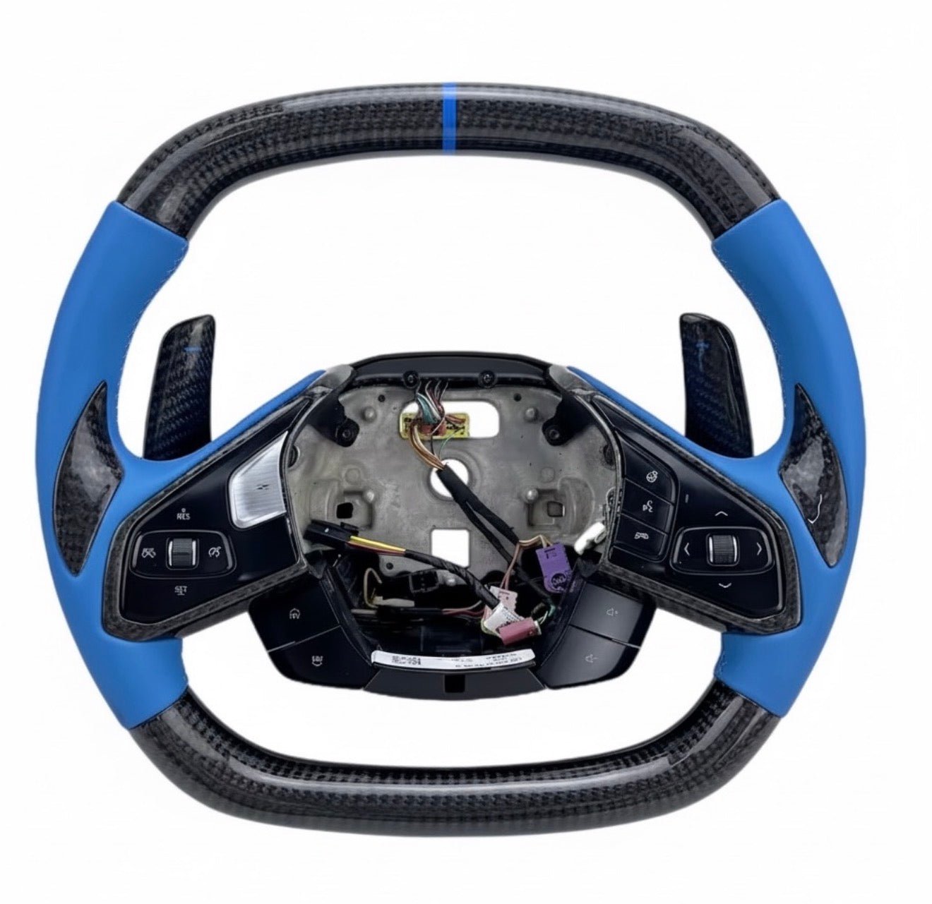 Chevrolet Corvette C8 Carbon Fiber & Leather Steering Wheel - Exotics Carbon Design