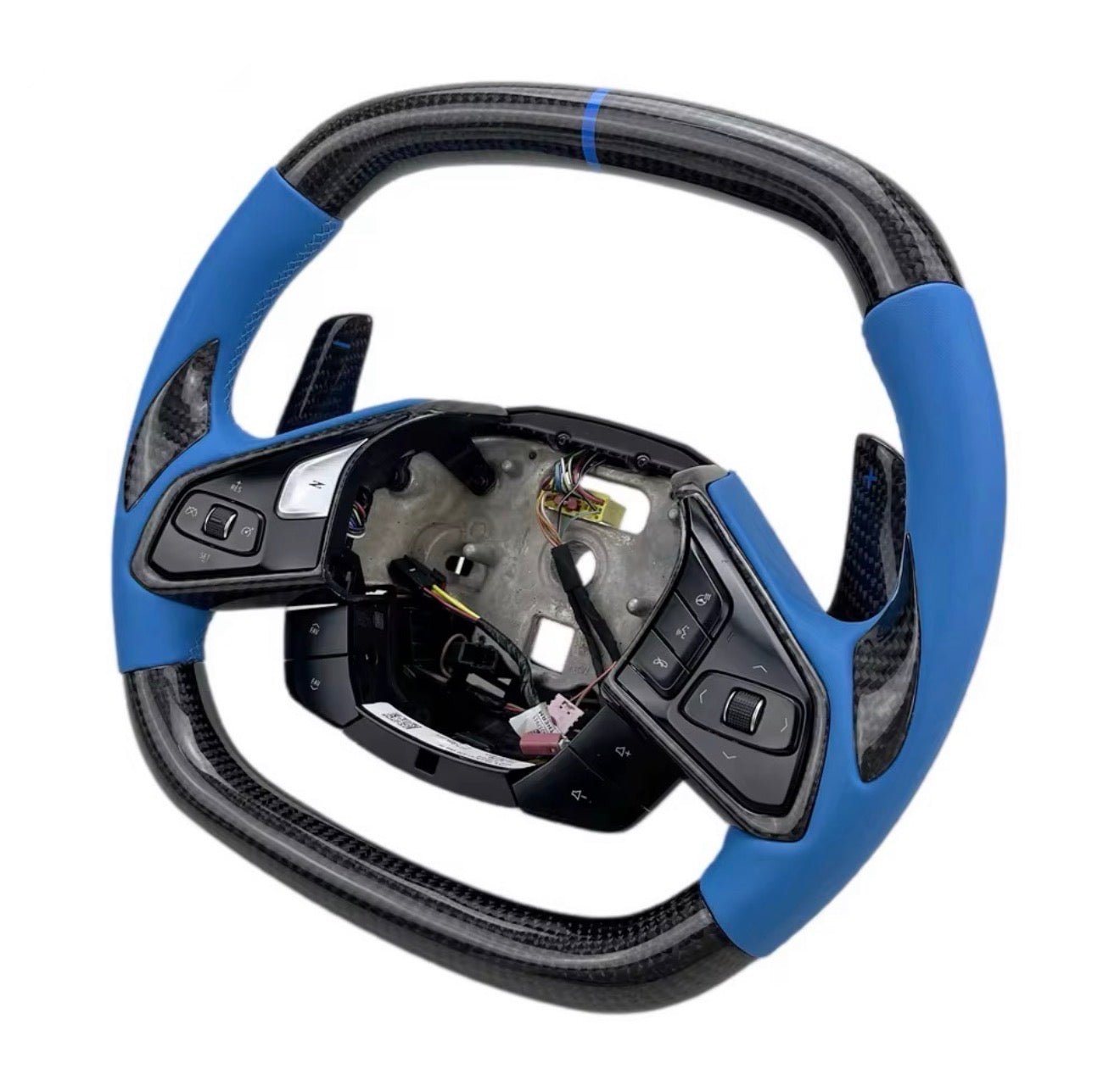 Chevrolet Corvette C8 Carbon Fiber & Leather Steering Wheel - Exotics Carbon Design