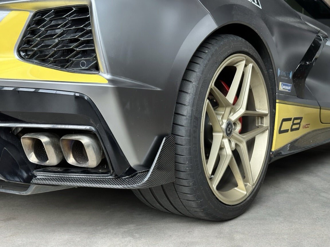 Chevrolet Corvette C8 - Carbon Fiber Rear Bumper Corner Winglets - Exotics Carbon Design