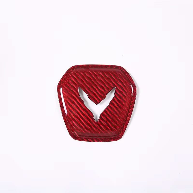 Chevrolet Corvette C8 – Carbon Fiber Steering Wheel Logo Cover - Exotics Carbon Design