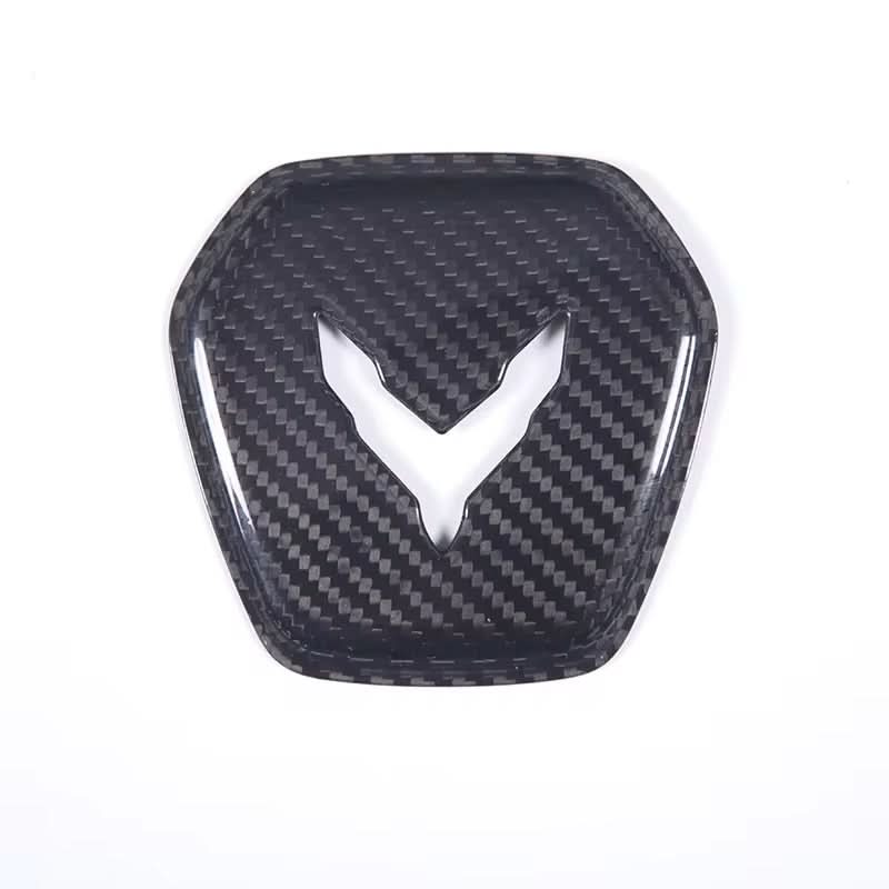 Chevrolet Corvette C8 – Carbon Fiber Steering Wheel Logo Cover - Exotics Carbon Design