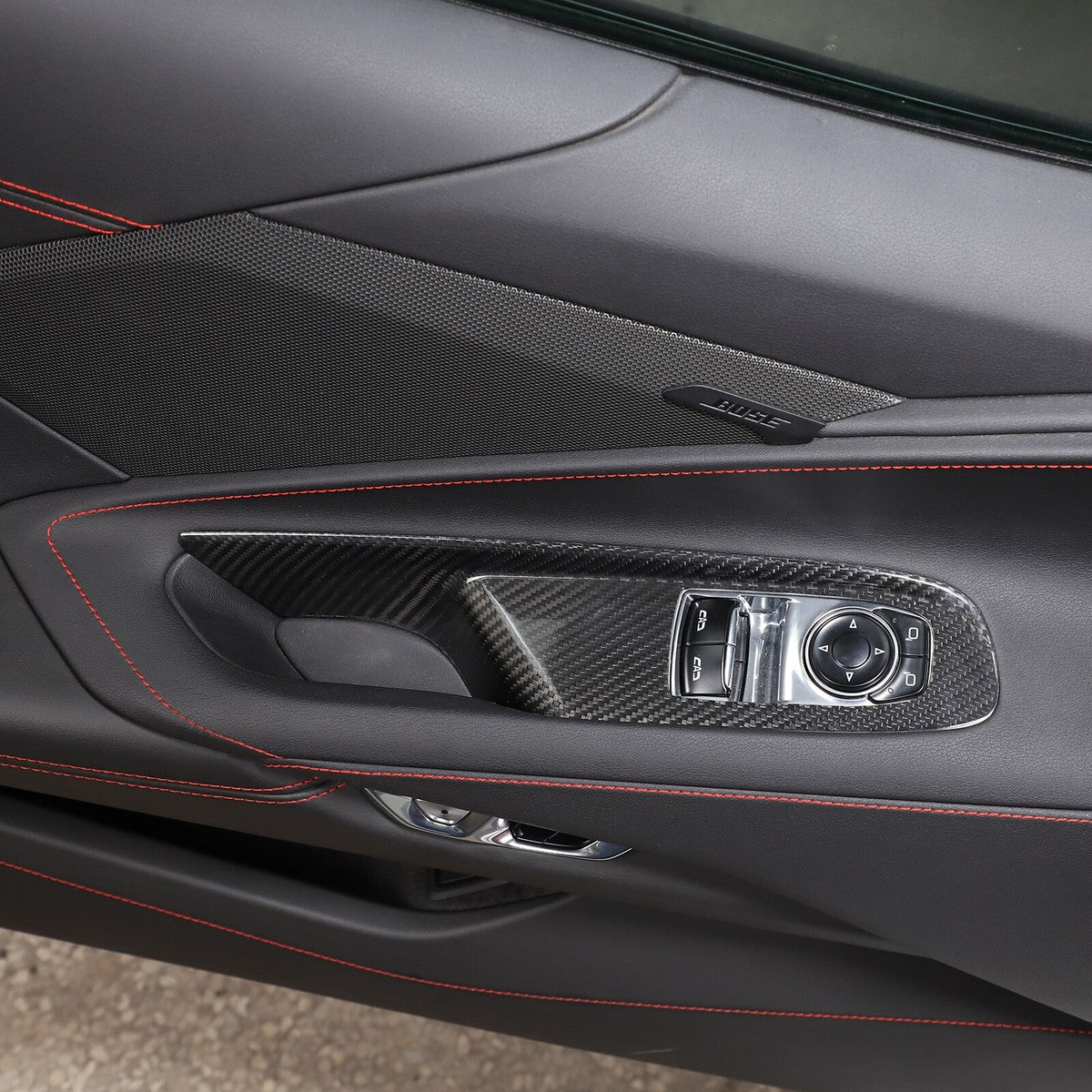 Chevrolet Corvette C8 Carbon Fiber Window Switch Trim Covers - Exotics Carbon Design