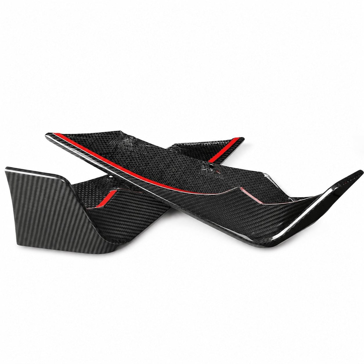 Chevrolet Corvette C8 Z06 & E-Ray Carbon Fiber Rear Diffuser Side Blades - Exotics Carbon Design