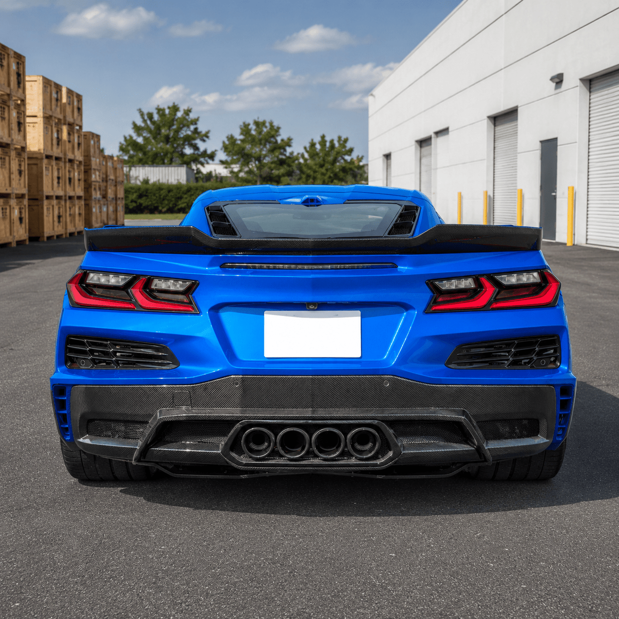 Chevrolet Corvette C8 Z06 - SD Style Carbon Fiber Rear Trunk Spoiler - Exotics Carbon Design