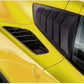 Corvette C7 (2014–2019) – Gloss Black Window Triangle Shutter Deflectors - Exotics Carbon Design