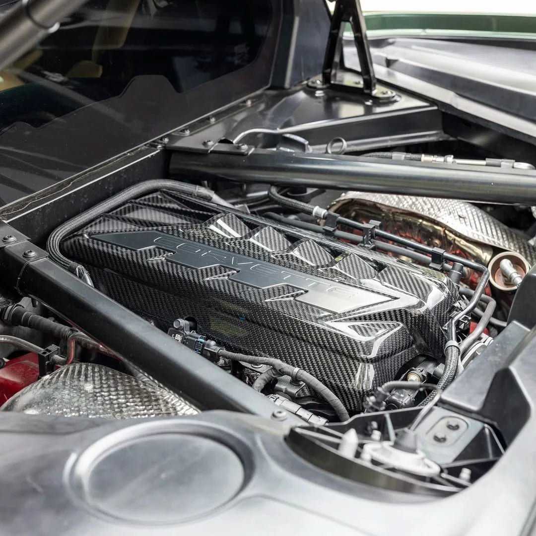 Corvette C8 (2020–2025) - Carbon Fiber Engine Cover - Exotics Carbon Design