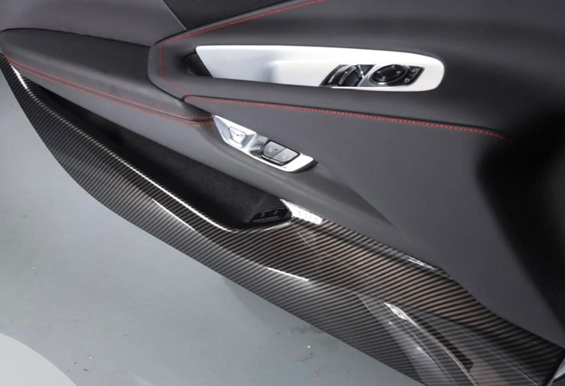Corvette C8 (2020–2025) - Carbon Fiber Door Panel Trim - Exotics Carbon Design