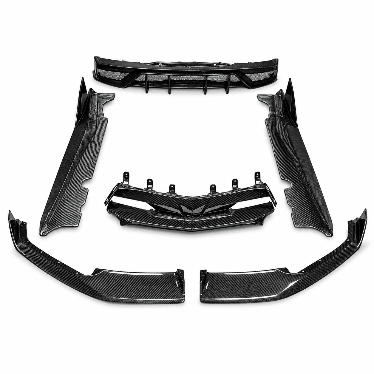 Corvette C8 6-Piece Carbon Fiber Aero Kit - Exotics Carbon Design