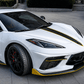 Corvette C8 AD-Style Carbon Fiber 2-Piece Front Lip Splitter - Exotics Carbon Design
