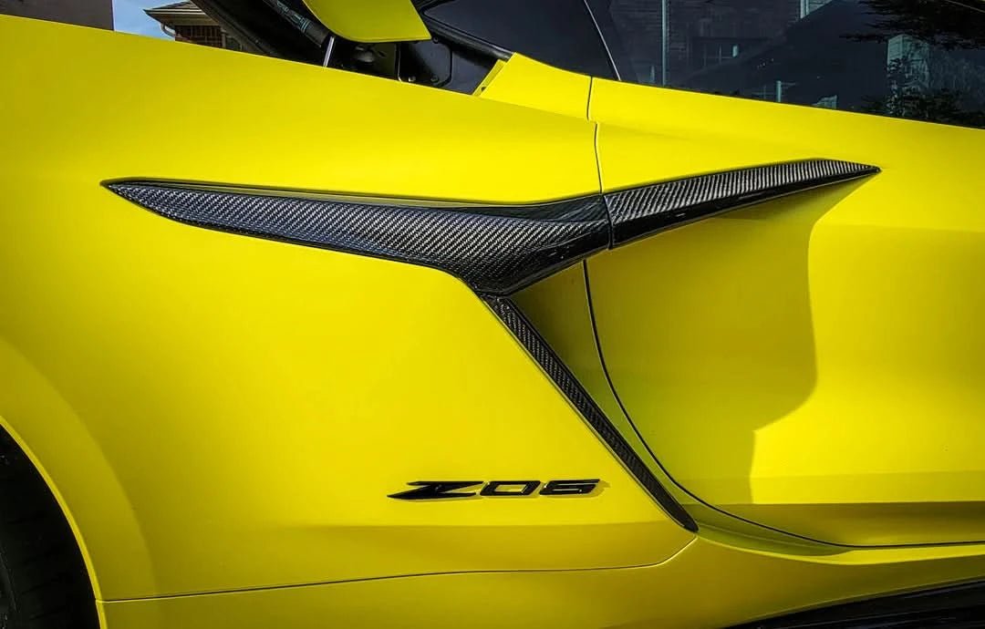 Corvette C8 Z06 & E - Ray - 3 Piece Carbon Fiber Side Intake Vents - Exotics Carbon Design