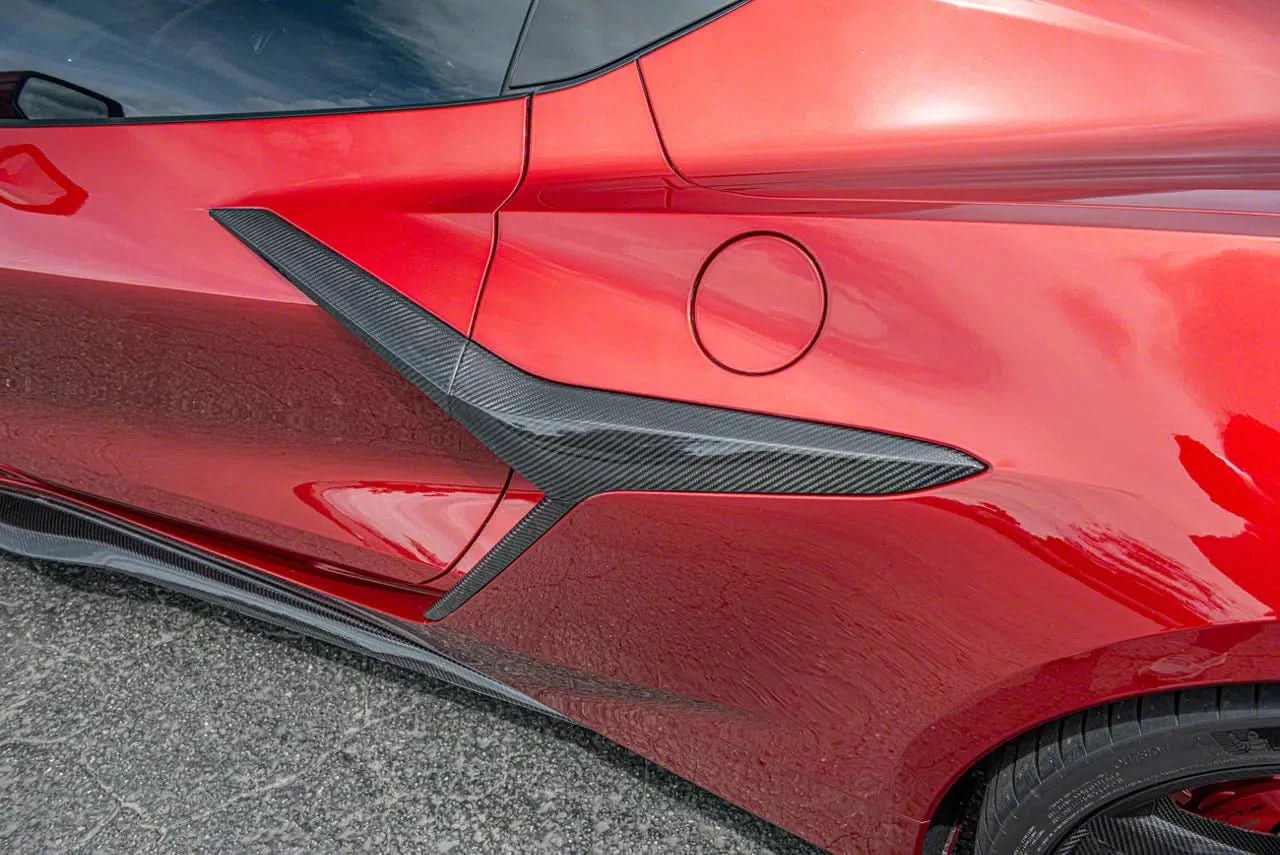 Corvette C8 Z06 & E - Ray - 3 Piece Carbon Fiber Side Intake Vents - Exotics Carbon Design