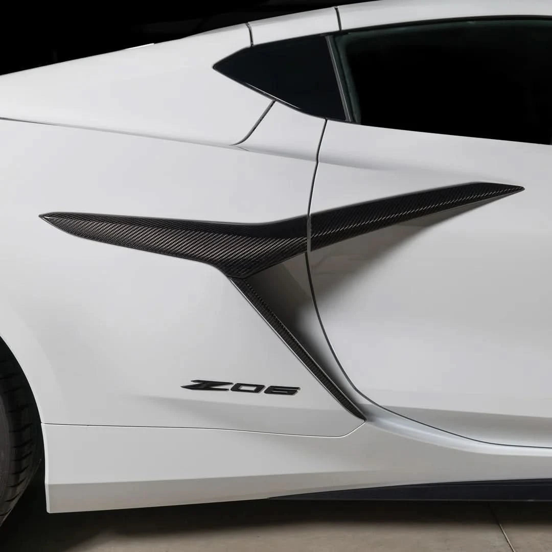 Corvette C8 Z06 & E-Ray - 3 Piece Carbon Fiber Side Intake Vents - Exotics Carbon Design