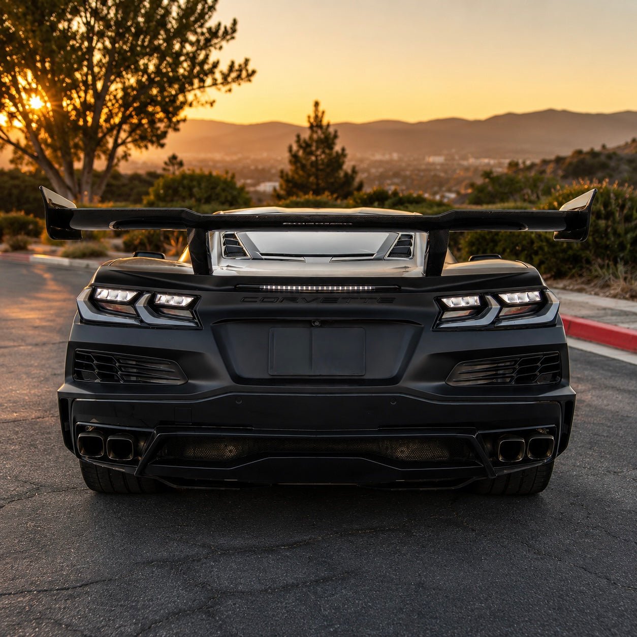 Corvette C8 ZR1 Style Carbon Fiber Wing – Stingray / Z06 / E-Ray - Exotics Carbon Design