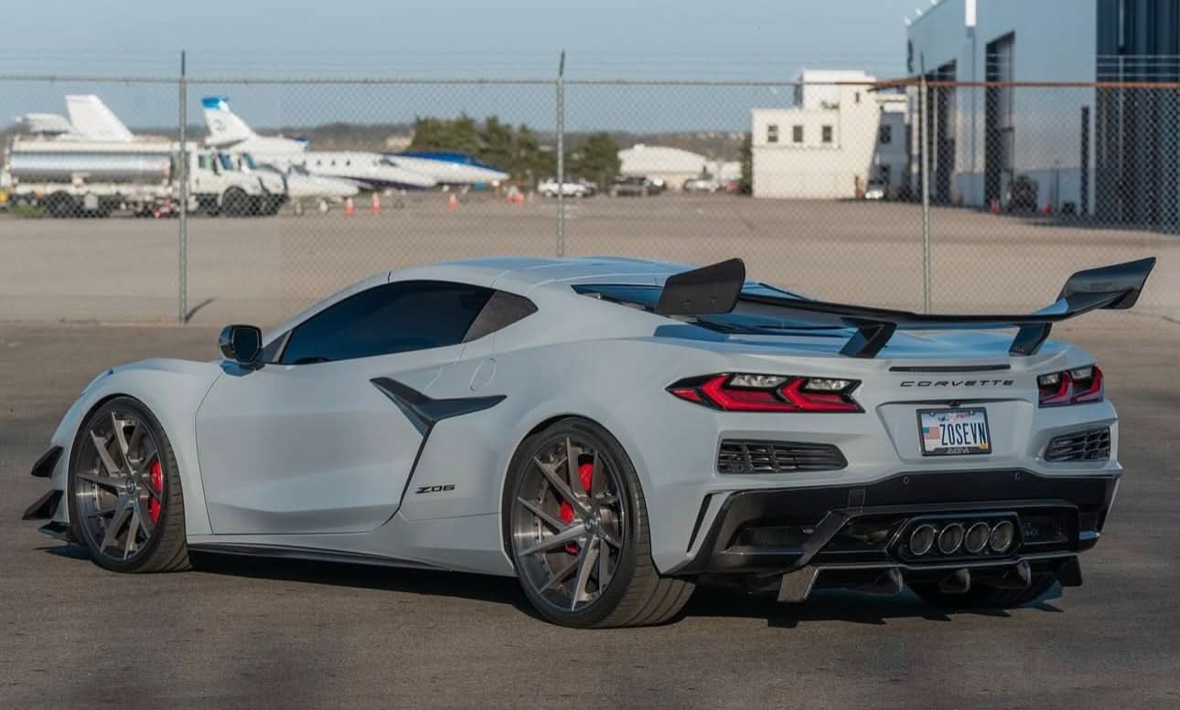 Corvette C8/Z06 - ZR1-Style Carbon Fiber Rear Wing - Exotics Carbon Design