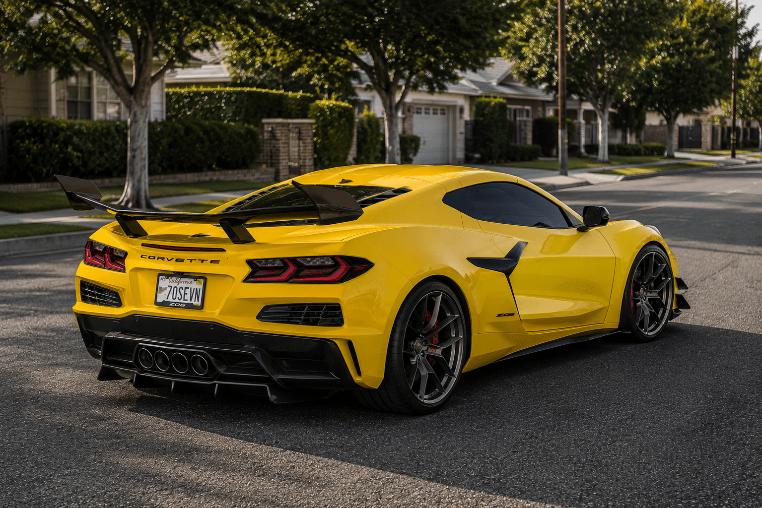 Corvette C8/Z06 - ZR1-Style Carbon Fiber Rear Wing - Exotics Carbon Design