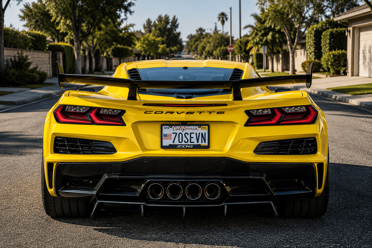 Corvette C8/Z06 - ZR1-Style Carbon Fiber Rear Wing - Exotics Carbon Design
