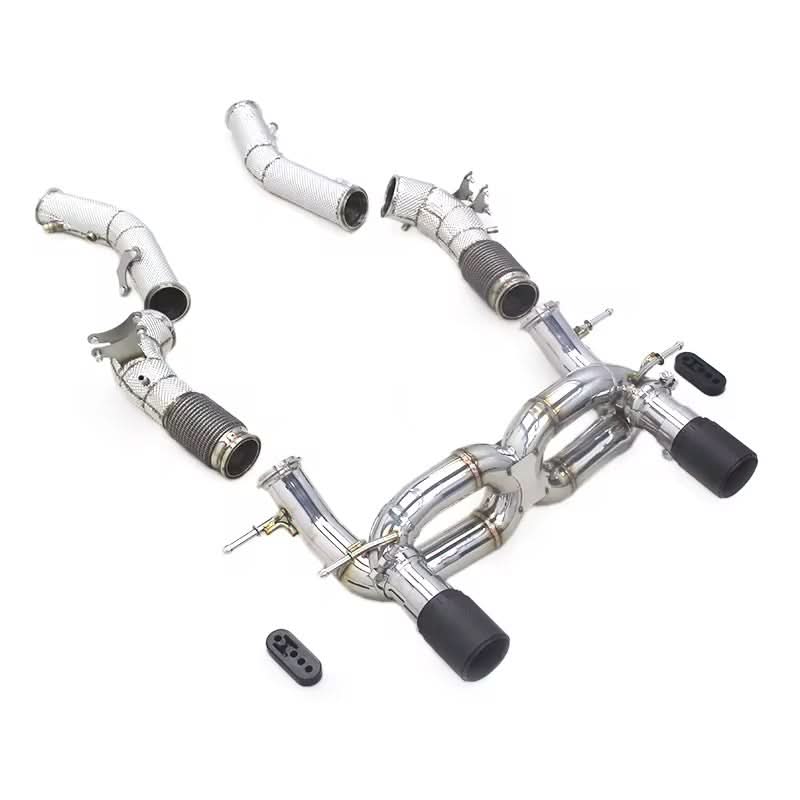 CPST-Race Downpipes & Catback Exhaust System - Maserati MC20 - Exotics Carbon Design
