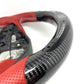 Custom LED Carbon Fiber & Red Leather Steering Wheel - Toyota GR Supra A90 / A91 (2020–2025) - Exotics Carbon Design