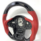 Custom LED Carbon Fiber & Red Leather Steering Wheel - Toyota GR Supra A90 / A91 (2020–2025) - Exotics Carbon Design