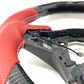 Custom LED Carbon Fiber & Red Leather Steering Wheel - Toyota GR Supra A90 / A91 (2020–2025) - Exotics Carbon Design