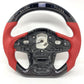 Custom LED Carbon Fiber & Red Leather Steering Wheel - Toyota GR Supra A90 / A91 (2020–2025) - Exotics Carbon Design