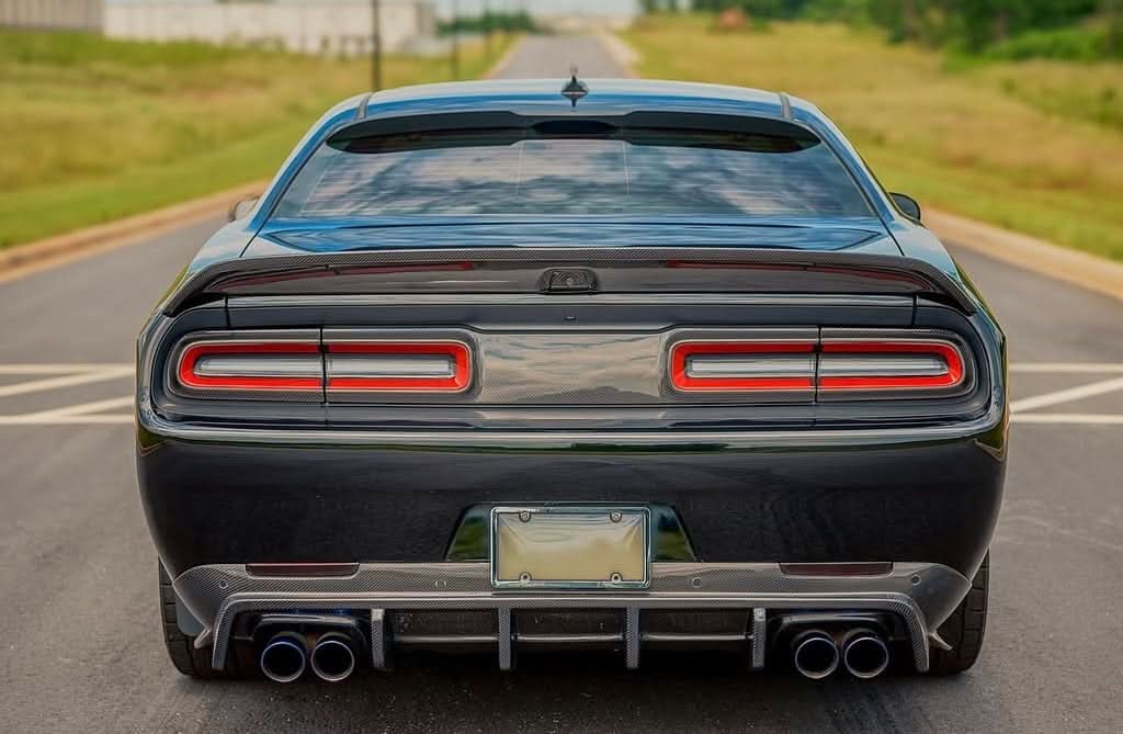 Dodge Challenger (2015 - 2023) - Hellcat Style Carbon Fiber Rear Diffuser - Exotics Carbon Design