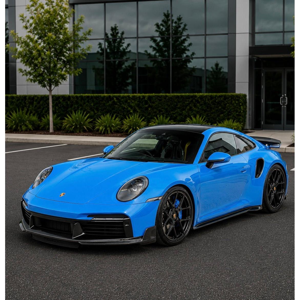 DRY CARBON FIBER FRONT LIP – Porsche 911 992 Turbo / Turbo S (2020–2025) - Exotics Carbon Design