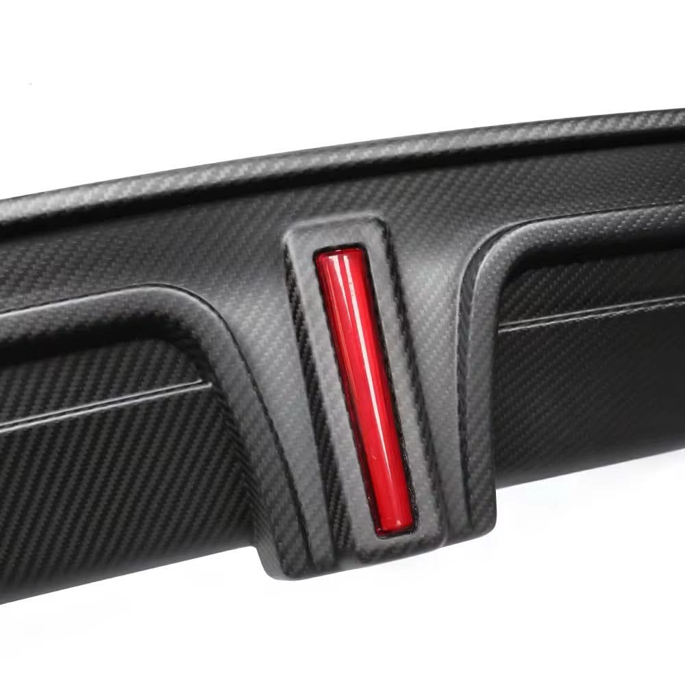 Dry Carbon Fiber Rear Bumper Diffuser with LED – Tesla Model S (2021+) - Exotics Carbon Design