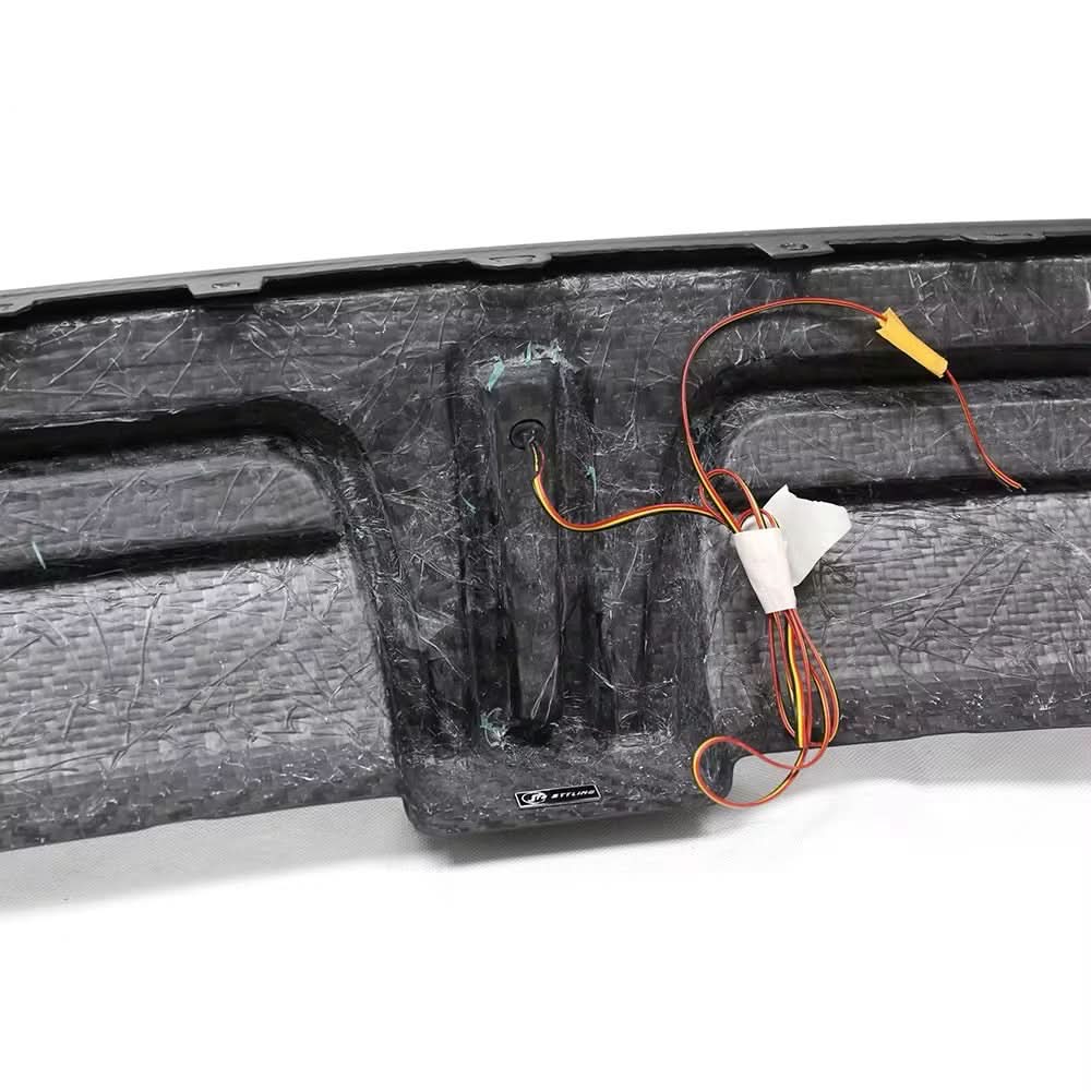 Dry Carbon Fiber Rear Bumper Diffuser with LED – Tesla Model S (2021+) - Exotics Carbon Design