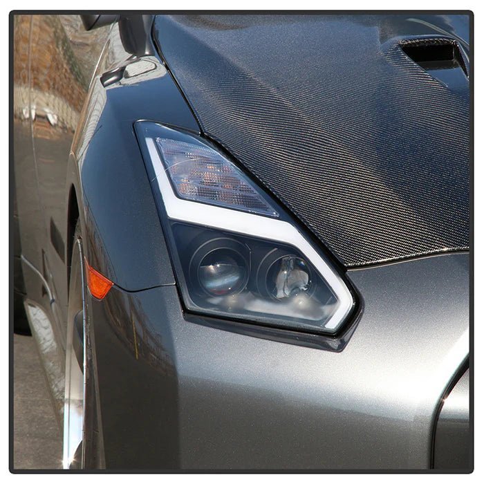 Dynamic Sequential LED Projector Headlights - 2009-2017 Nissan GT-R R35 Upgrade - Exotics Carbon Design