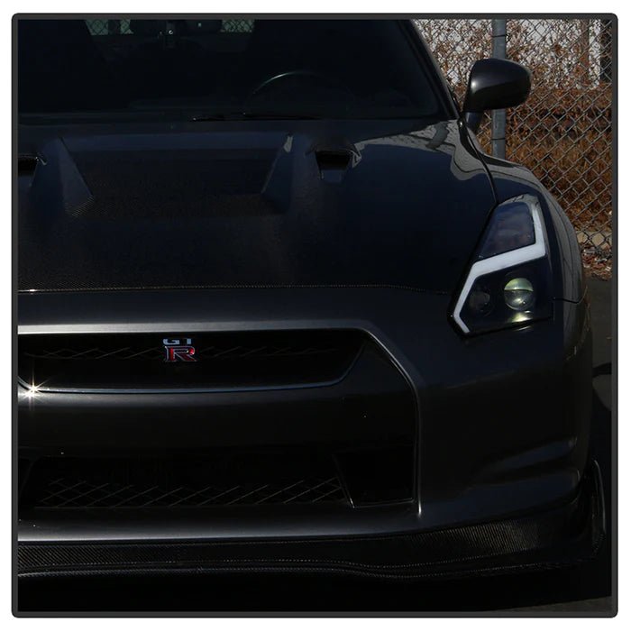 Dynamic Sequential LED Projector Headlights - 2009 - 2017 Nissan GT - R R35 Upgrade - Exotics Carbon Design