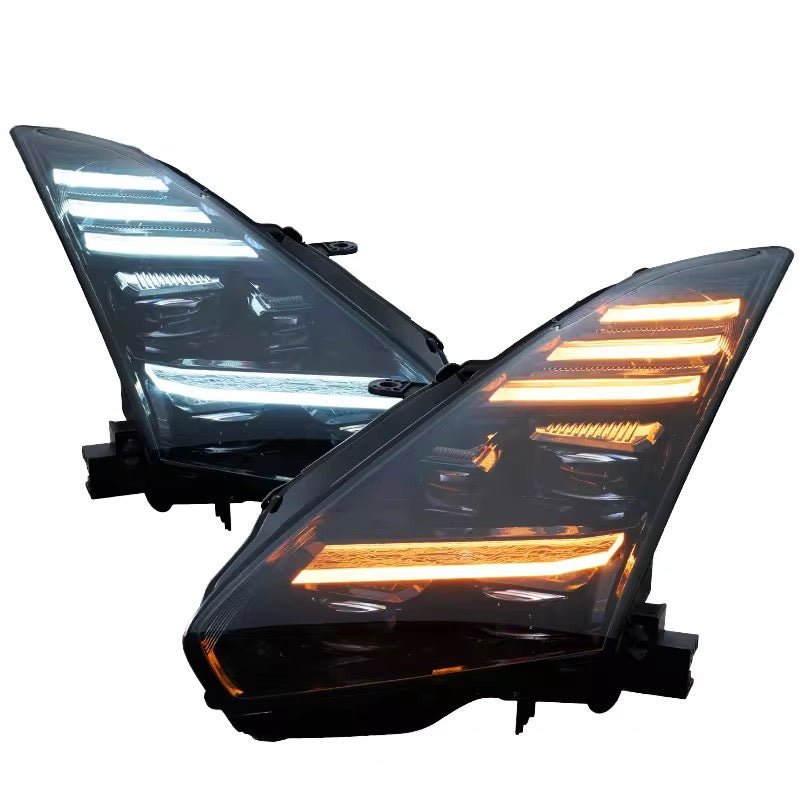 Dynamic Sequential LED Projector Headlights - Fits Nissan GT-R R35 2008-2023 - Exotics Carbon Design