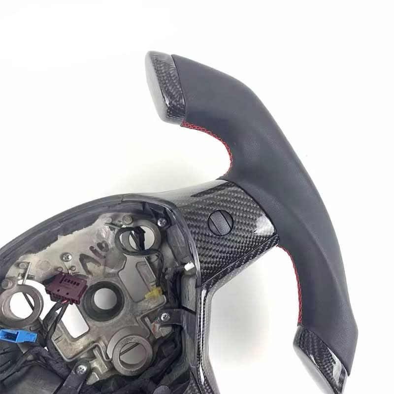 F1 - Style Carbon Fiber & Leather Steering Wheel – Tesla Model Y / Model 3 (2017 - 2023) - Exotics Carbon Design