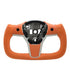 F1 - Style Orange Steering Wheel Performance Upgrade – Tesla Model 3/Y (2017–2023) - Exotics Carbon Design