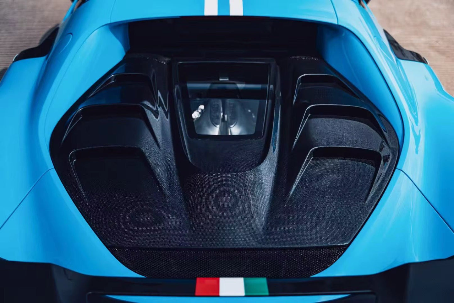 Ferrari 296 GTB BFA Style Carbon Fiber Rear Engine Cover - Exotics Carbon Design