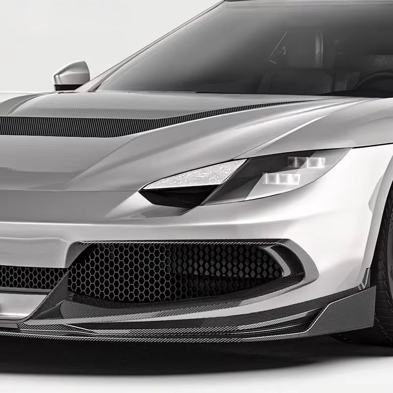 Ferrari 296 GTB Carbon Fiber Front Bumper Trim - Exotics Carbon Design