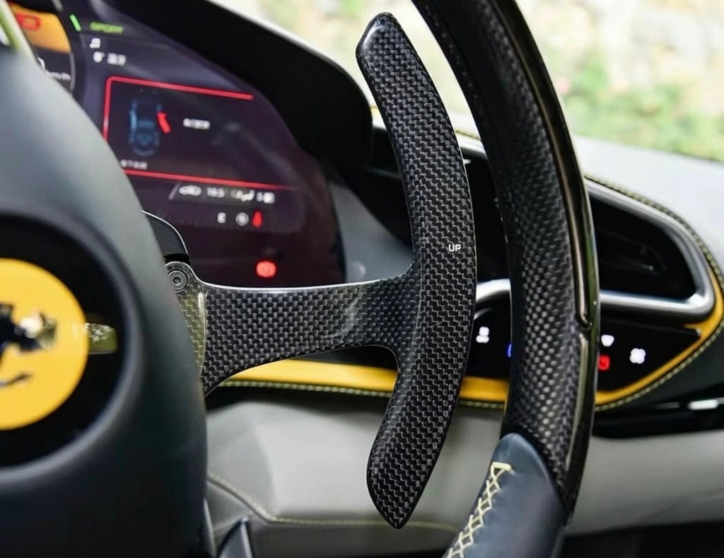 Ferrari 296 GTB Carbon Fiber Paddle Shifters - Exotics Carbon Design